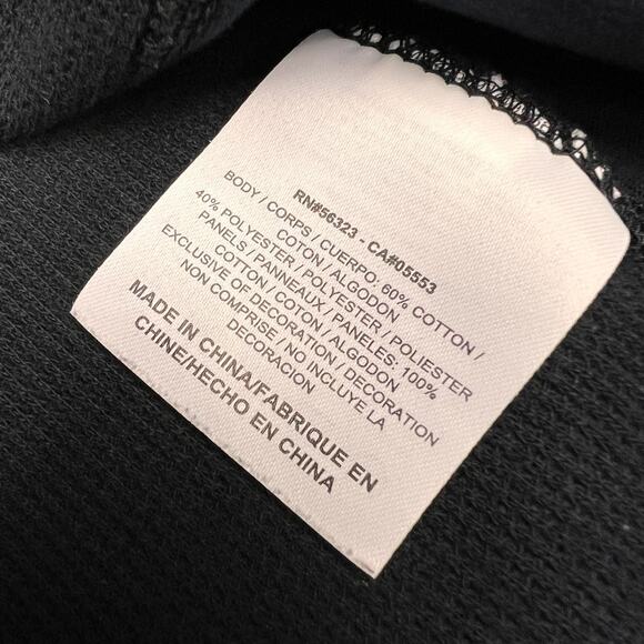 Air Jordan Shirt Mens 2XL Black Thermal Waffle Knit Crew Neck Pullover Tee - Picture 6 of 8